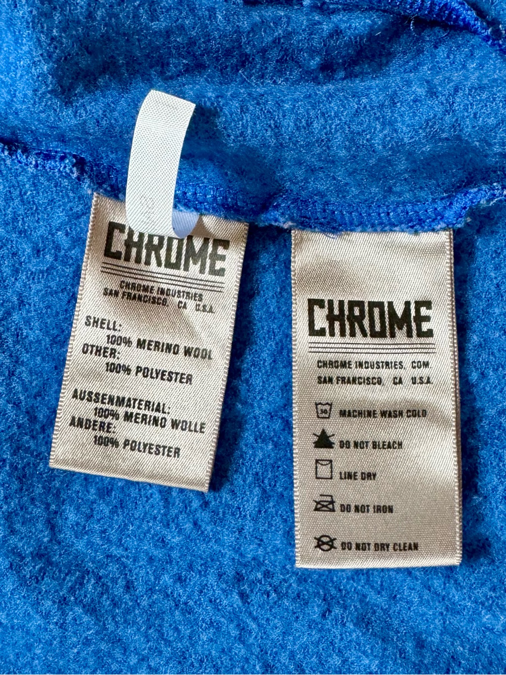 Chrome Industries 100% Merino Small Zip-Up Hoodie — image 4 of 4